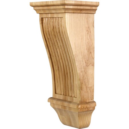 Hardware Resources 6" Wx5"Dx14"H Rubberwood Renaissance Reed Corbel COR20-2RW